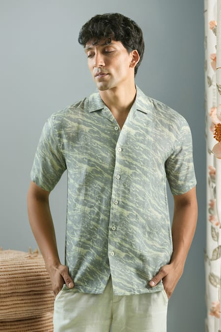 Arihant Rai Sinha Virdian Mirage Print Shirt 