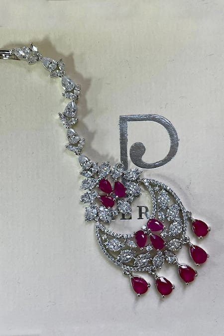 PRERTO Red Stones, Diamonds Ruby Choker And Earring Set at Aza Fashions PRERTO_Red Stones, Diamonds Ruby Choker And Earring Set _at_Aza_Fashions