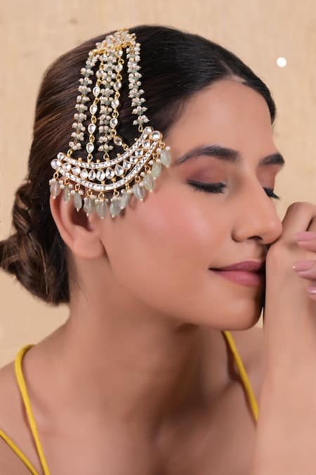 Shlok Jewels Kundan Pearl Embellished Passa