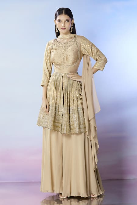 Samyukta Singhania Embroidered Anarkali & Palazzo Set 