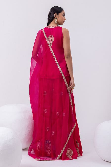 Mehak Sharma Zari Embroidered Kurta & Sharara Set 