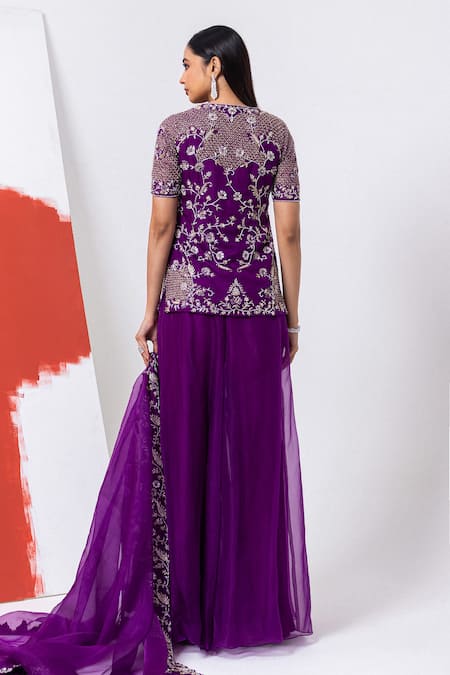 Mehak Sharma Floral Cutdana Embroidered Kurta Set 