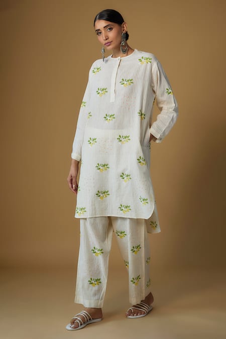 Inkpikle Lemon Print Kurta With Pant 