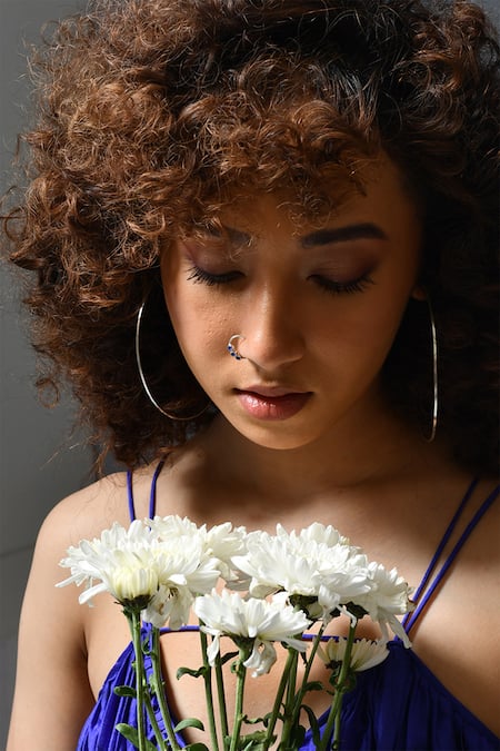 Shop_Inkpikle_Blue Silk Halter Neck Tie Dye Print Midi Dress _Online_at_Aza_Fashions