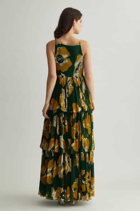 Koai Floral Tiered Maxi Dress 