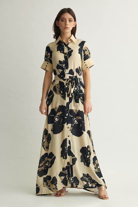 Koai Floral Print Shirt Dress 