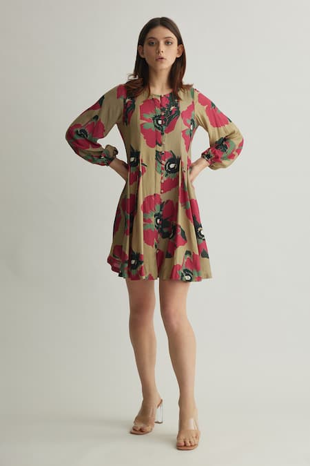 KoAi Floral Pattern Short Dress 