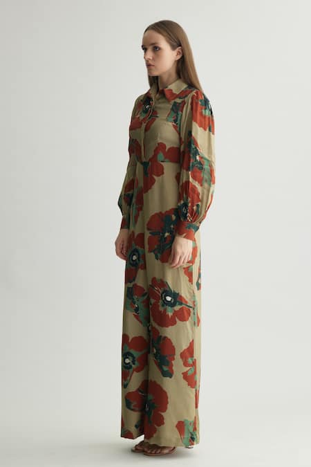 Koai Floral Collared Jumpsuit 