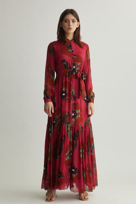 KoAi Floral Pattern Maxi Dress 