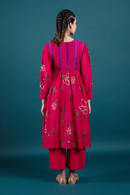 Svastih Floral Applique Tunic & Pant Set 