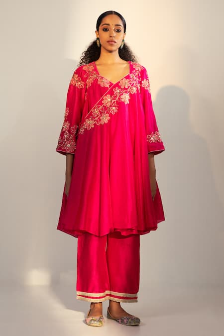 Svastih Samina Embroidered Overlapped Anarkali With Pant 