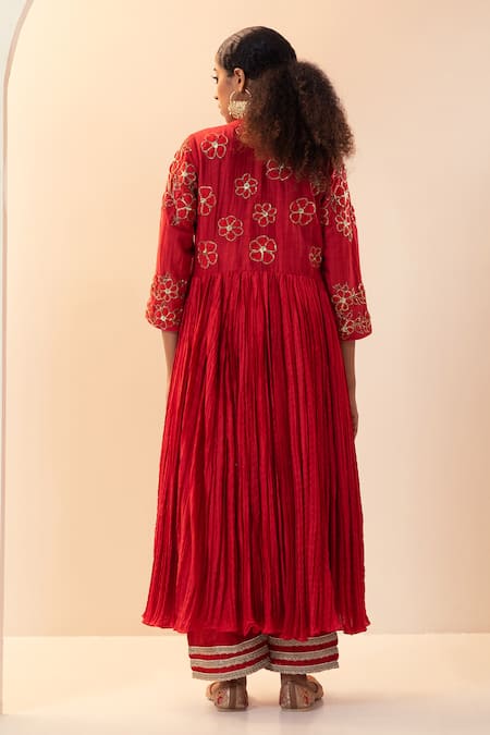 Svastih Floral Embroidered Anarkali Pant Set 