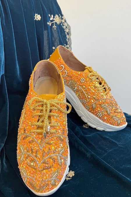 ZORI WORLD Ajmer Sequin Embellished Sneakers 