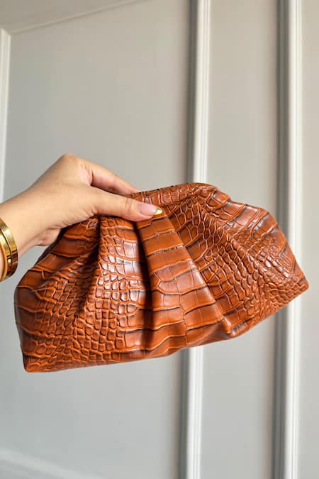 Boxwish By Bhumika Textured PU Leather Clutch Pouch 