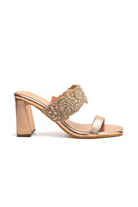 Nidhi Bhandari Cutdana Blossom Block Heels 