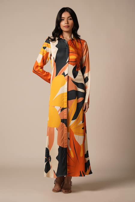 Advait Luna Abstract Print Maxi Dress 