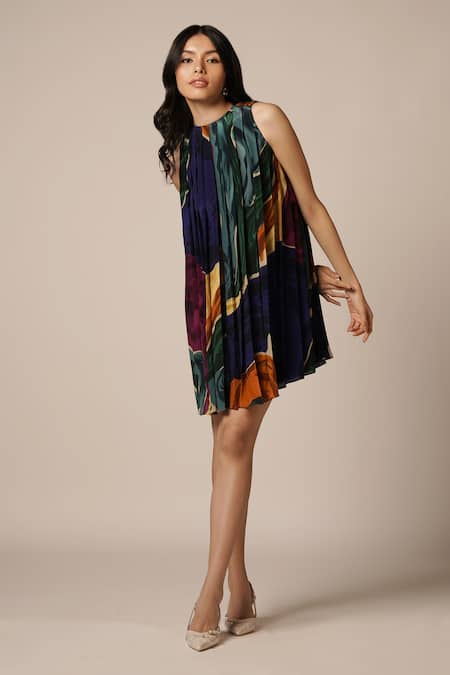 Advait Umi Printed Pleated Dress 