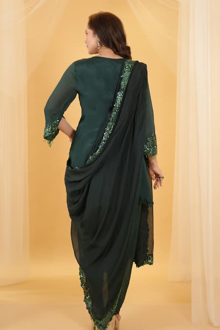 Archana Kochhar Flora Cutdana & Sequin Kurta Set