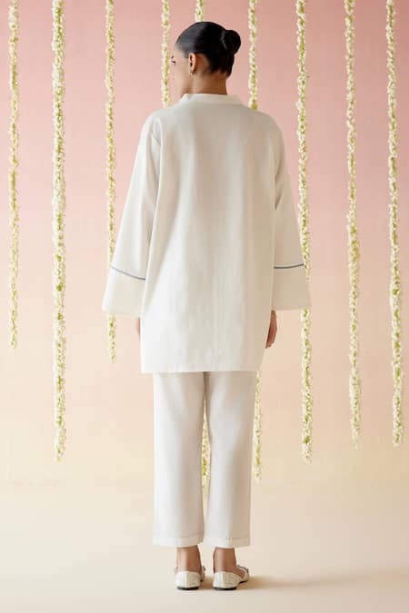 Nero India Floral Embroidered Tunic Set 