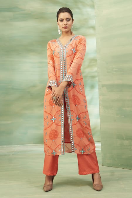 Seams Pret And Couture Zeenat Printed Tunic With Pant 