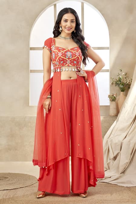 Seams Pret And Couture Ziya Applique Work Detailed Tunic Pant Set 