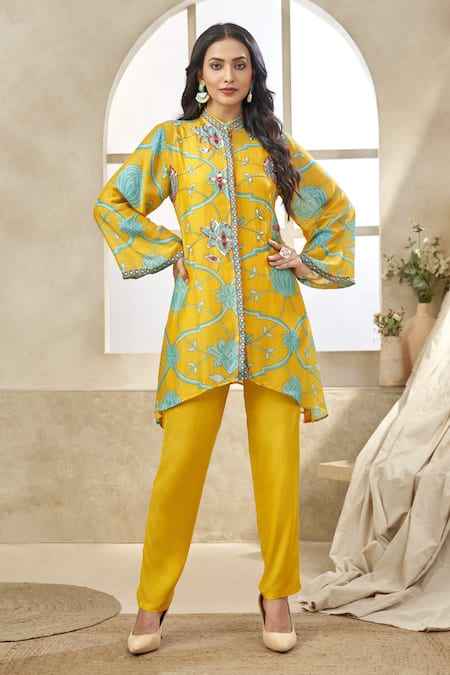 Seams Pret And Couture Zuni Asymmetric Printed Tunic Pant Set 