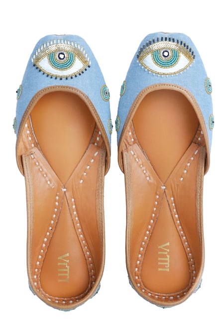 House Of Vitti India Embroidered Nazar Blocker Mules 