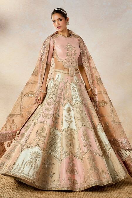 Buy_Masaba_Multi Color , Organza Zari, Rabri Embellished Bridal Lehenga Set 
