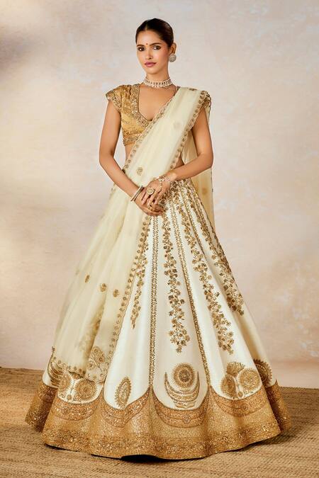 Shop Masaba Ivory , Tissue, Organza Nan Khati Embroidered Bridal Lehenga Set Online at Aza Fashions Shop_Masaba_Ivory , Tissue, Organza Nan Khati Embroidered Bridal Lehenga Set _Online_at_Aza_Fashions