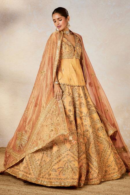 Masaba Pink Silk, Tissue Embroidery, Sequins, Zari The Agra Petha Bridal Lehenga Set at Aza Fashions Masaba_Pink Silk, Tissue Embroidery, Sequins, Zari The Agra Petha Bridal Lehenga Set _at_Aza_Fashions