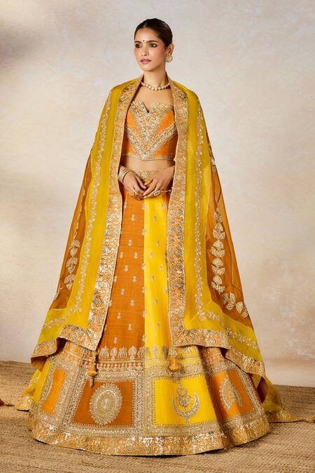 Masaba Yellow Organza, Hemp, Zari, Sequins, The Son Patissa Lehenga Set at Aza Fashions Masaba_Yellow Organza, Hemp, Zari, Sequins, The Son Patissa Lehenga Set _at_Aza_Fashions