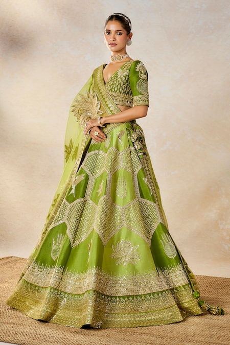 Buy Masaba Green , Organza, Cotton Zari, The Jaljeera Bridal Lehenga Set Buy_Masaba_Green , Organza, Cotton Zari, The Jaljeera Bridal Lehenga Set