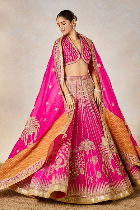 Buy Masaba Pink , Organza Zari, Cut Work The Gulaab Bridal Lehenga Set Buy_Masaba_Pink , Organza Zari, Cut Work The Gulaab Bridal Lehenga Set