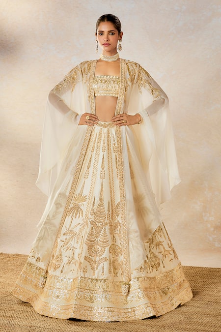 Masaba Ivory Viscose, Silk Zardozi Embroidered Bridal Lehenga Set Online at Aza Fashions Masaba_Ivory Viscose, Silk Zardozi Embroidered Bridal Lehenga Set _Online_at_Aza_Fashions