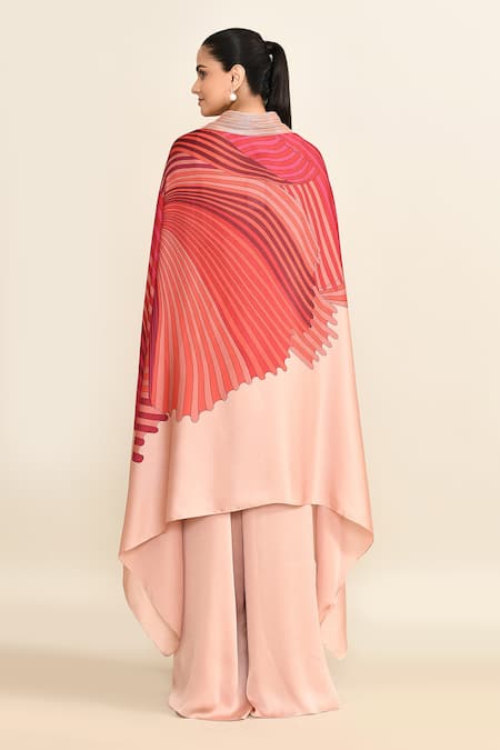 Amit Aggarwal Abstract Print Cape & Pant Set 
