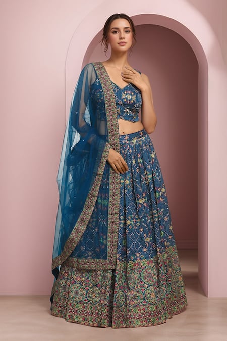 Samyukta Singhania Floral Jaal Print Lehenga Set 