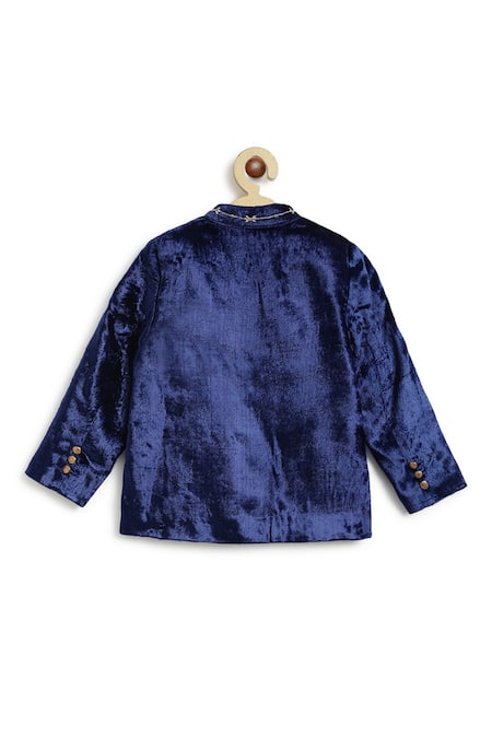 Buy Tiber Taber Blue Viscose, Cotton Zari Mandala Butti Embroidered Bandhgala Set Online at Aza Fashions Buy_Tiber Taber_Blue Viscose, Cotton Zari Mandala Butti Embroidered Bandhgala Set _Online_at_Aza_Fashions