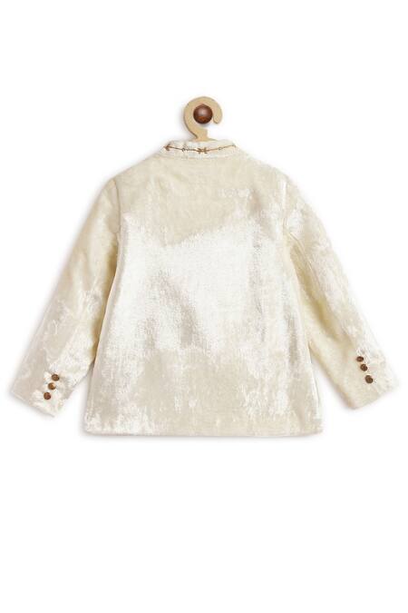 Buy Tiber Taber Cream Viscose, Cotton Zari Butti Embroidered Bandhgala And Pant Set Online at Aza Fashions Buy_Tiber Taber_Cream Viscose, Cotton Zari Butti Embroidered Bandhgala And Pant Set_Online_at_Aza_Fashions