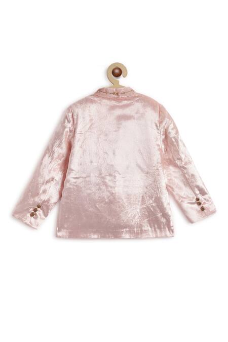 Buy Tiber Taber Pink Viscose, Cotton Zari Butti Embroidered Bandhgala And Pant Set Online at Aza Fashions Buy_Tiber Taber_Pink Viscose, Cotton Zari Butti Embroidered Bandhgala And Pant Set _Online_at_Aza_Fashions