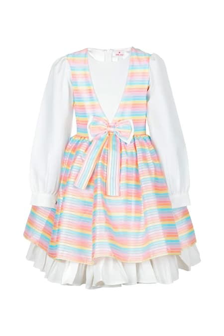 STELLA ROSSA BY LES PETITS Candy Stripe Pattern Dress 