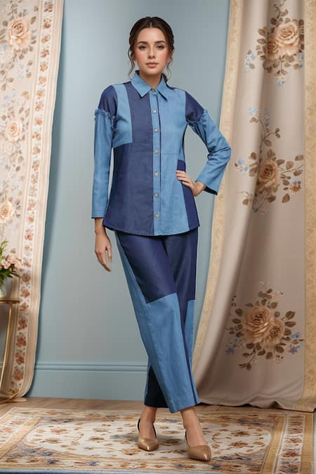 Samyukta Singhania Colorblock Shirt & Pant Set 