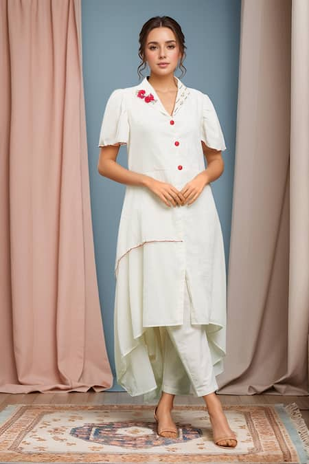 Samyukta Singhania Embroidered High-Low Kurta 