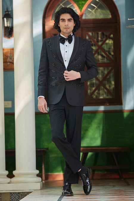 Bohame Brad Cutdana Embroidered Tuxedo Set 