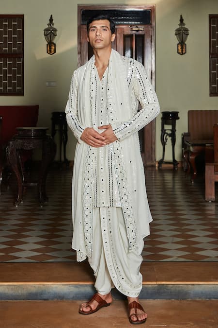 Bohame Dream Mirrorwork Kurta Dhoti Pant Set 