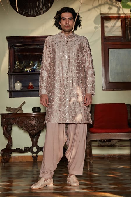 Bohame Nouveau Mirrorwork Kurta With Salwar 