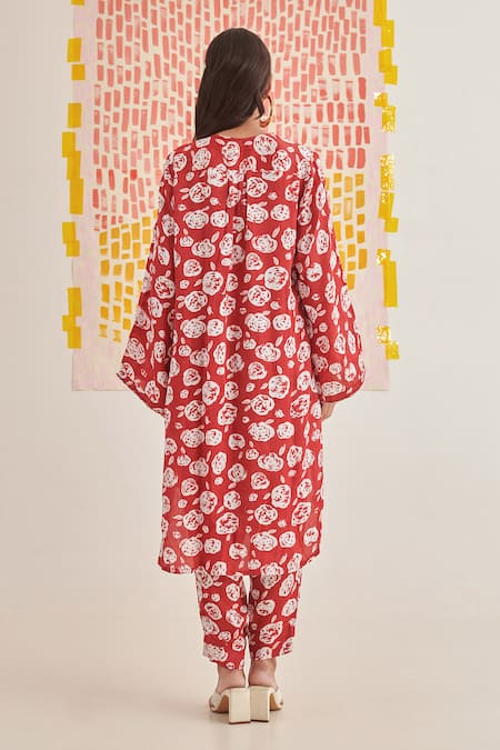 Khajoor Studio High Low Hem Tunic Set 