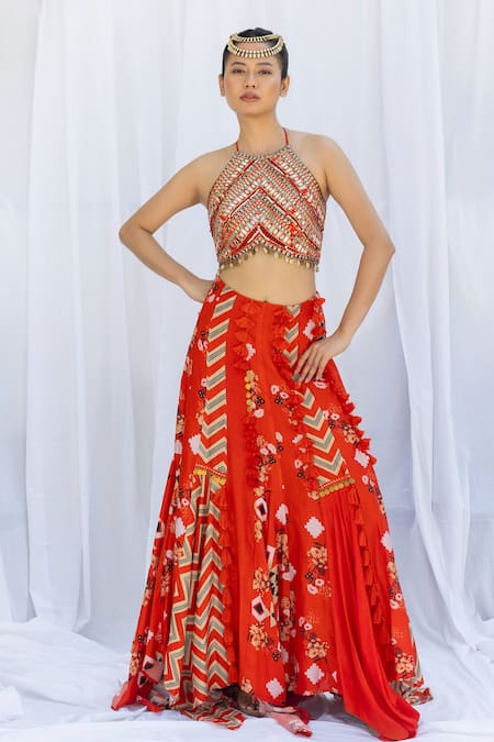 Lavina sippy Patchwork Lehenga With Blouse 