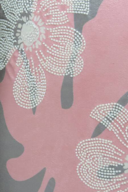 Buy Mid July Home Grey Premium Velvet Print, Embroidery Dawn Bloom Cushion Cover Online at Aza Fashions Buy_Mid July Home_Grey Premium Velvet Print, Embroidery Dawn Bloom Cushion Cover_Online_at_Aza_Fashions