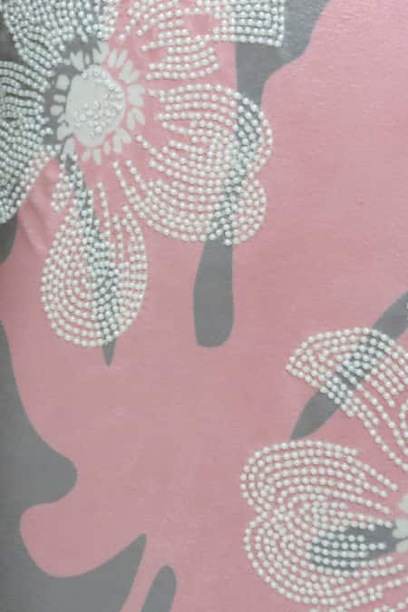 Buy_Mid July Home_Grey Premium Velvet Print, Embroidery Soft Awakening Cushion Covers - Set Of 2