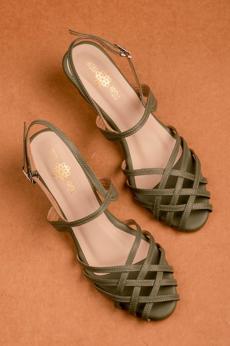 The Frou Frou Studio Esme Cut-Out Strap Wedges 